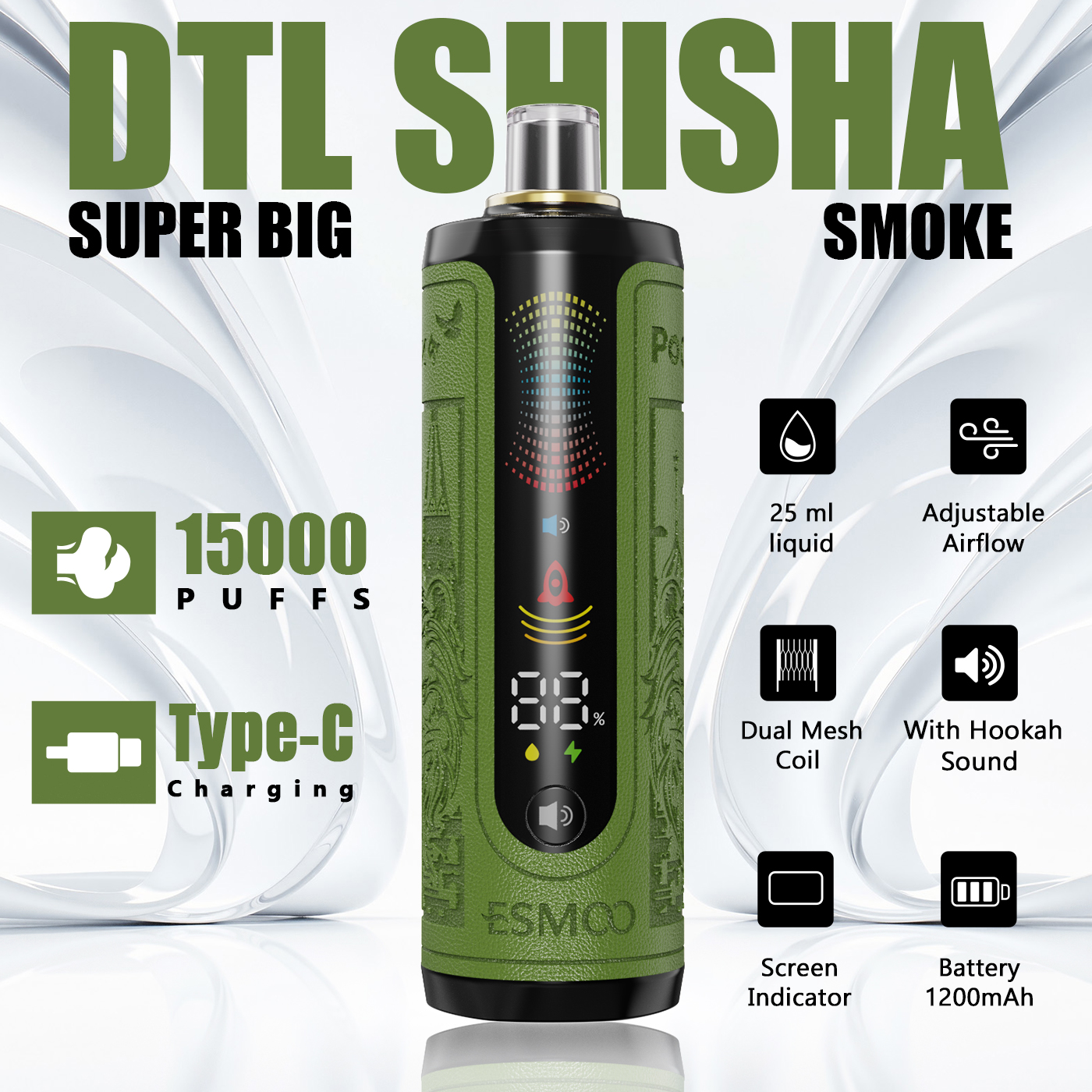 ESMOO D05 Shisha DTL Disposable Vape