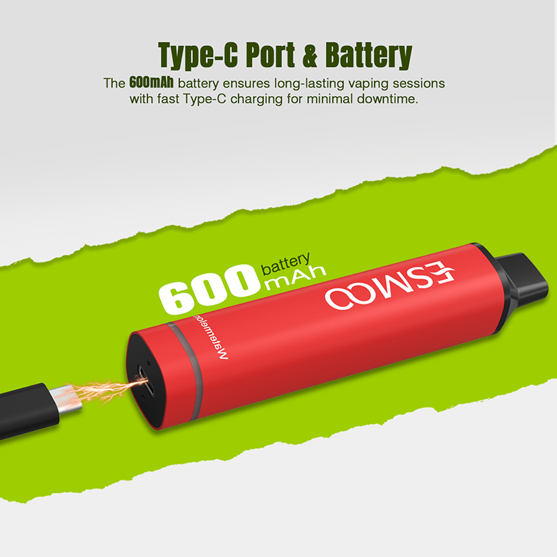 ESMOO A5 Tube LED Disposable E-cig